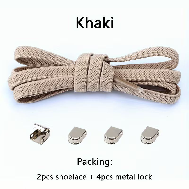 Elastic shoe laces - grey