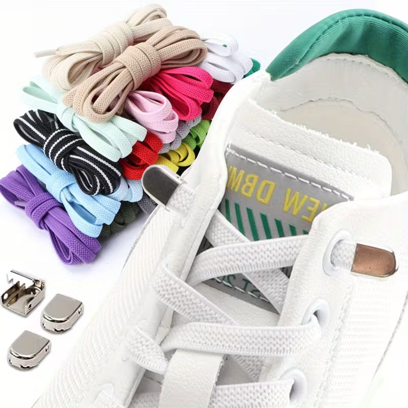 Elastic shoe laces - grey