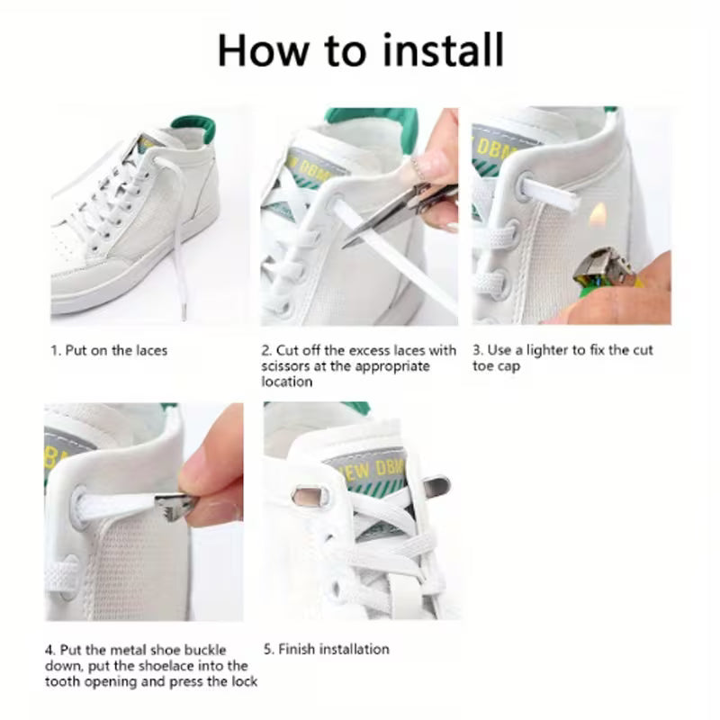Elastic shoe laces - grey