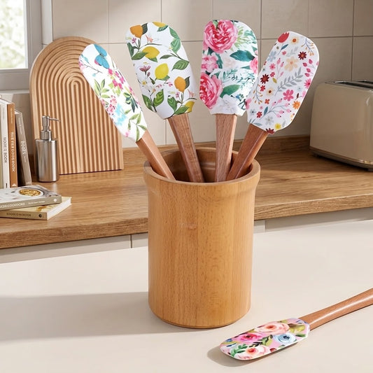 Silicone Spatula with Wooden Handle